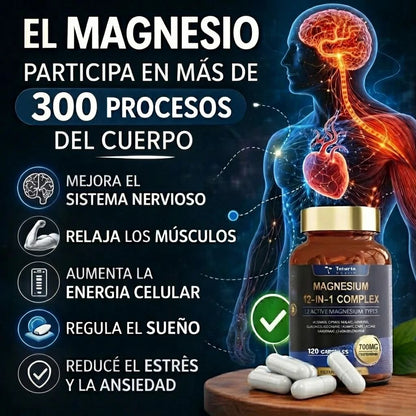 MAGNESIUM 12 EN 1 COMPLEX - 120 CÁPSULAS
