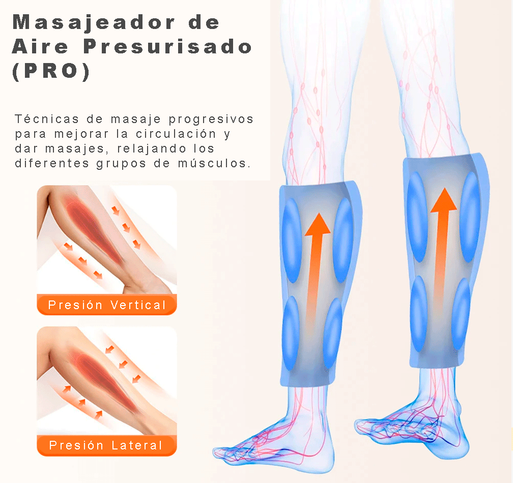 MASAJEADOR DE PIERNAS CON TEMPERATURA